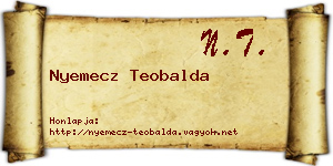 Nyemecz Teobalda névjegykártya